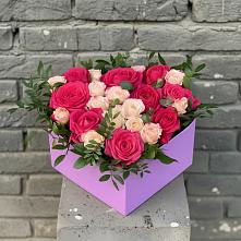 Цветочная композиция из Розы в коробке в Тарках
