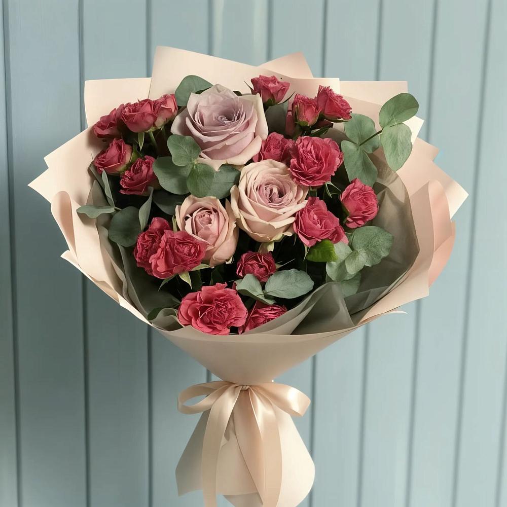 Букет цветов из: Гвоздики и Розы в Тарках