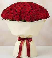 Букет 101 Красная роза Милано в Тарках