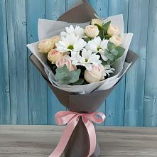 Букет цветов из:  Хризантемы и Розы #REPLACE_PRED# Тарках