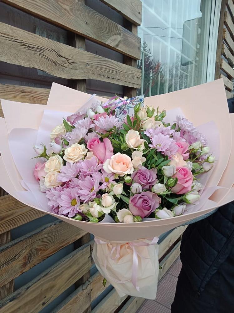 Букет цветов из: Розы и Хризантемы в Тарках