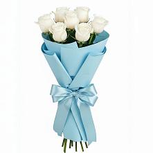 Букет 7 белых роз Проуд в Тарках