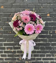Букет цветов из:  Герберы и Хризантемы в Тарках