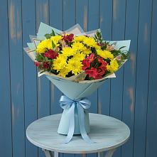 Букет цветов из:  Альстромерии и Хризантемы в Тарках