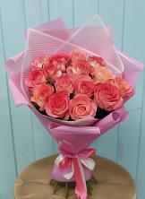 Букет 15 Розовых роз Равель в Тарках