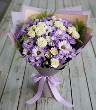 Букет цветов из:  Хризантемы и Розы в Тарках